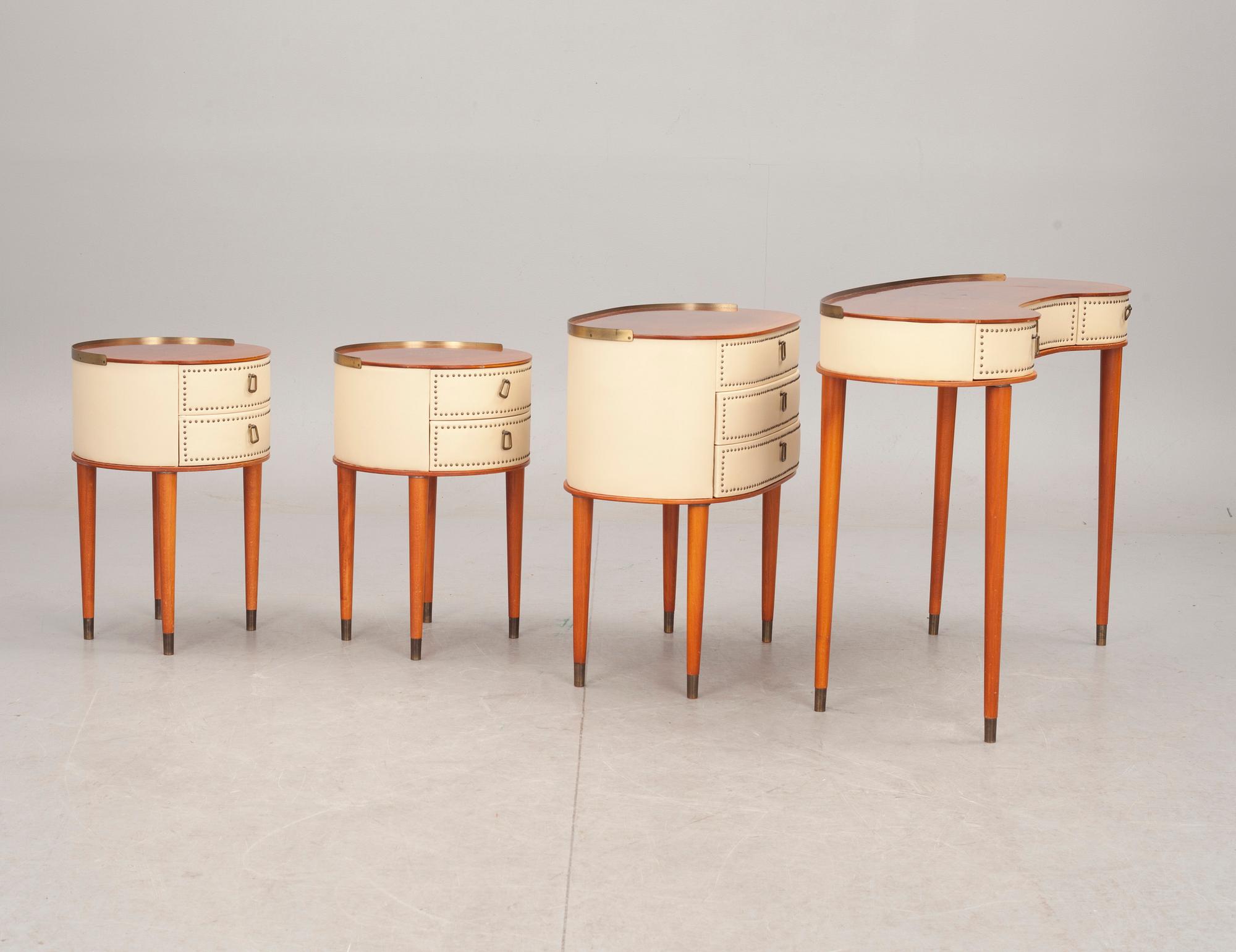 SOVRUMSMÖBLEMANG, 6 delar. Bl.a Halvdan Pettersson, Möbelfabrik, Tibro, 1950-tal.