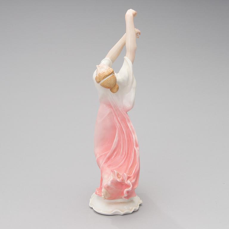 A porcelain figurine dancer, Porzellanfabrik Karl Ens, Volkstedt, Germany, first half of the 20th century.