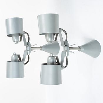 Hannes Wettstein, wall lights, a pair, Palucco, Italy, 1990s.