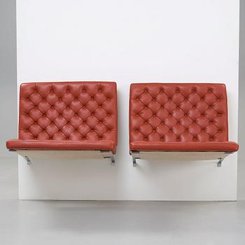 Poul Kjaerholm, fåtöljer, ett par "PK26", edition Fritz Hansen.