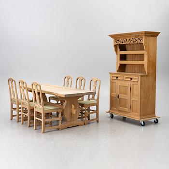 Dining group, 8 pieces, Krogenäs, Norway, second half of the 20th century.
