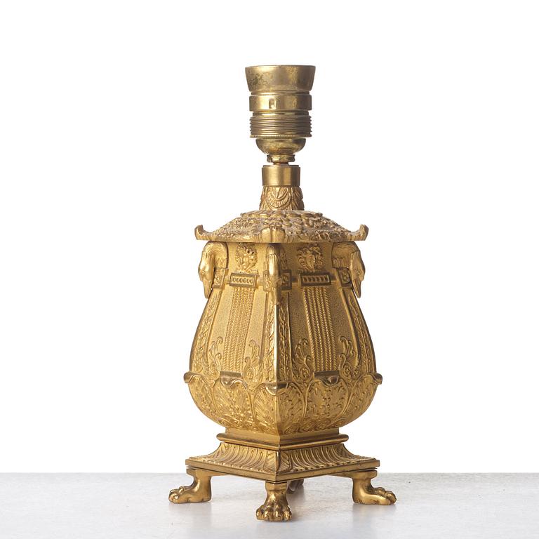 A Empire table lamp, France, beginning of the 19th century.