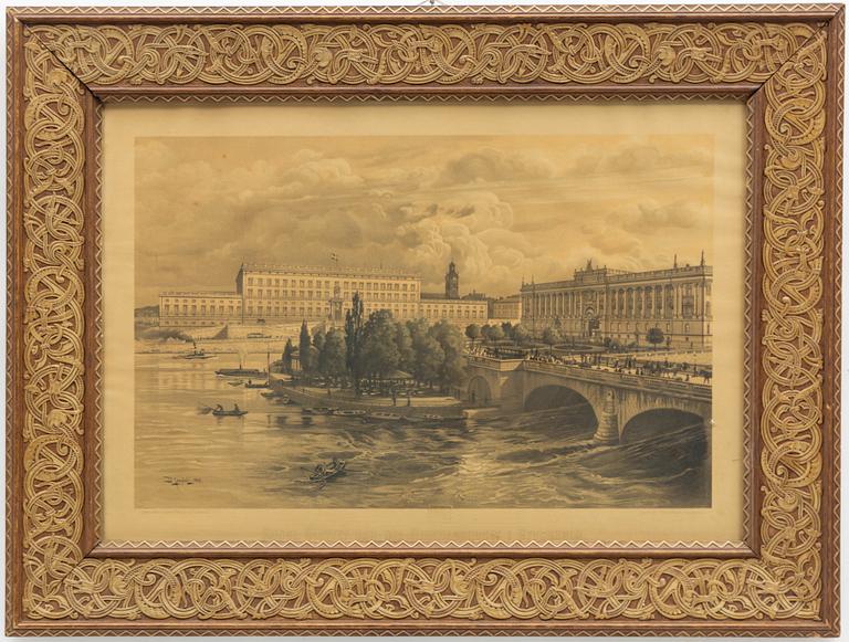 Ram i fornnordisk stil, omkring sekelskiftet 1900.