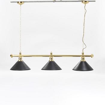 A set of lamps for a pooltable, 20th Century.