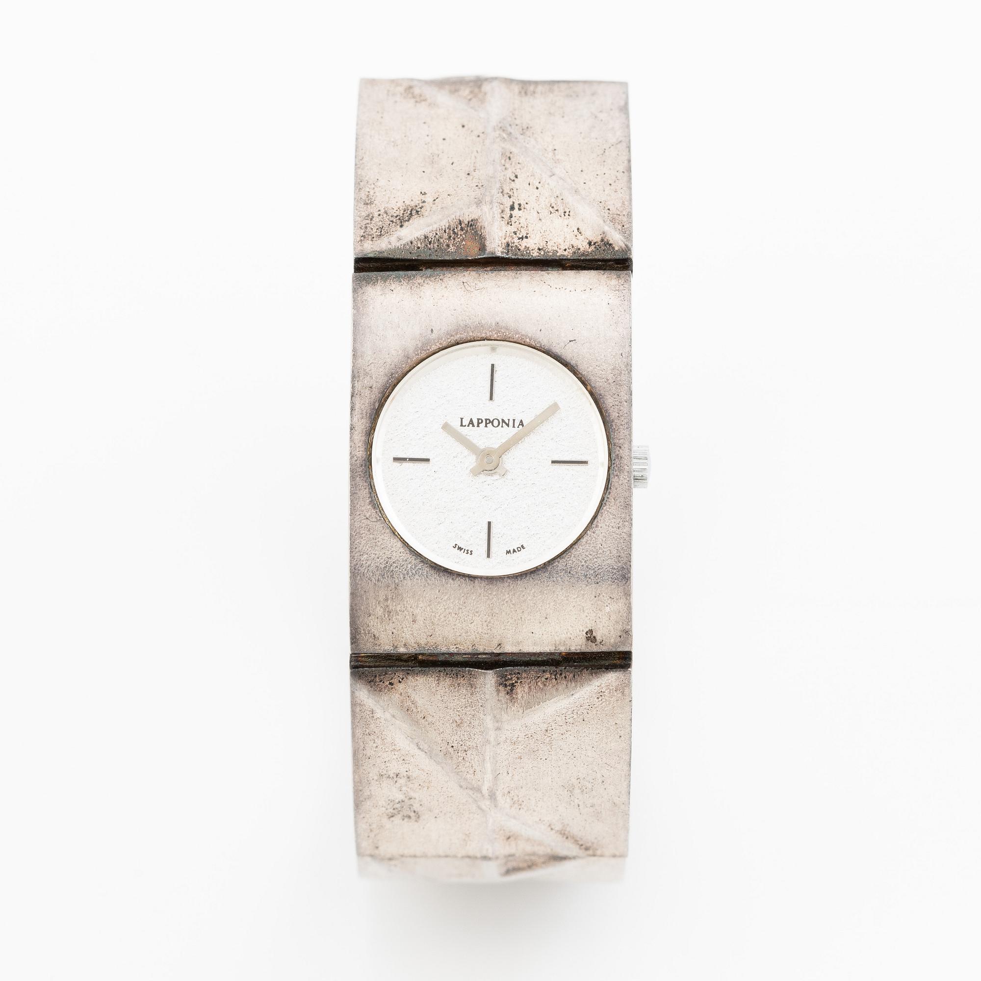 Lapponia, wristwatch, sterling silver, Finland 1982.