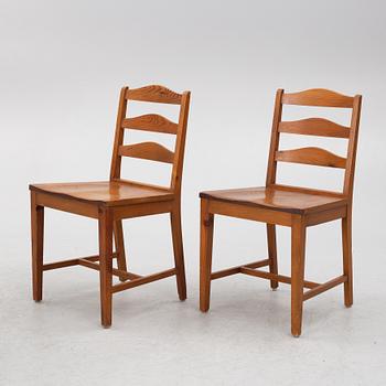 Stolar, 4 st, sportstugemöbler, 1900-talets mitt.