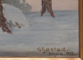 Gustaf Fjaestad, Winter scene from Glava.