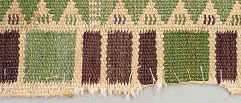 Barbro Nilsson, a carpet, "Salerno grön med enkel bård", flat weave, ca 295 x 197-198,5 cm, signed AB MMF BN.