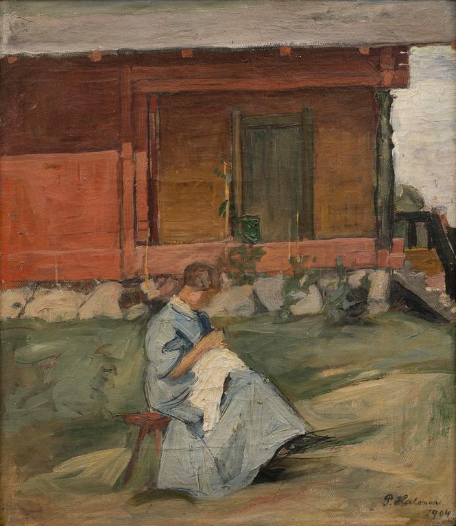 Pekka Halonen, PEKKA HALONEN, SEWING WOMAN.