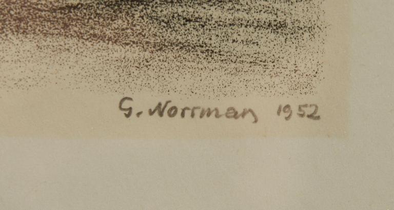 GUNNAR NORRMAN, litografi, sign o dat 1952, numr 44/65.