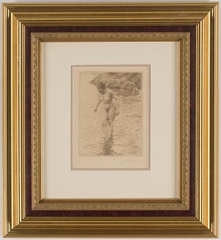 ANDERS ZORN, etsning, 1915, signerad.