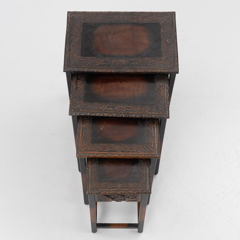 Four nesting tables, China, 20th Century.