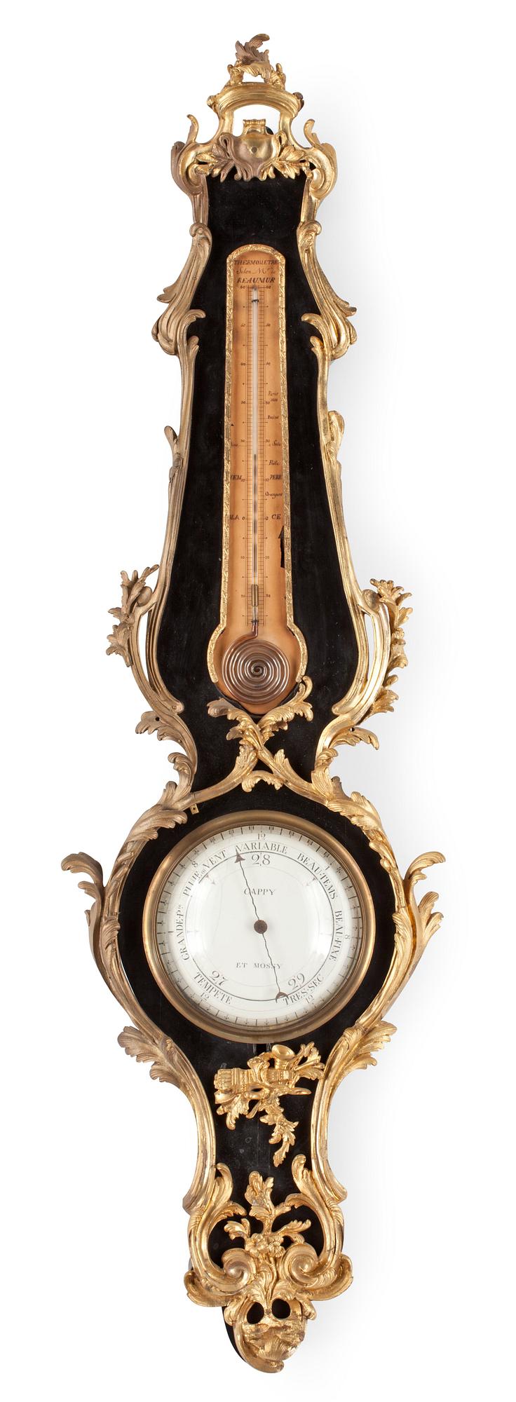 BAROMETER/TERMOMETER. Frankrike, 1700-tal. Louis XV. Cappy et Mossy.