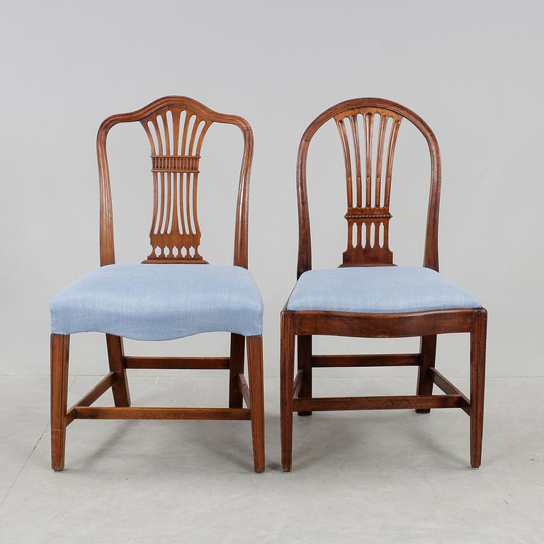 STOLAR, 4 + 2 st, Hepplewhite, England, 1800-tal.