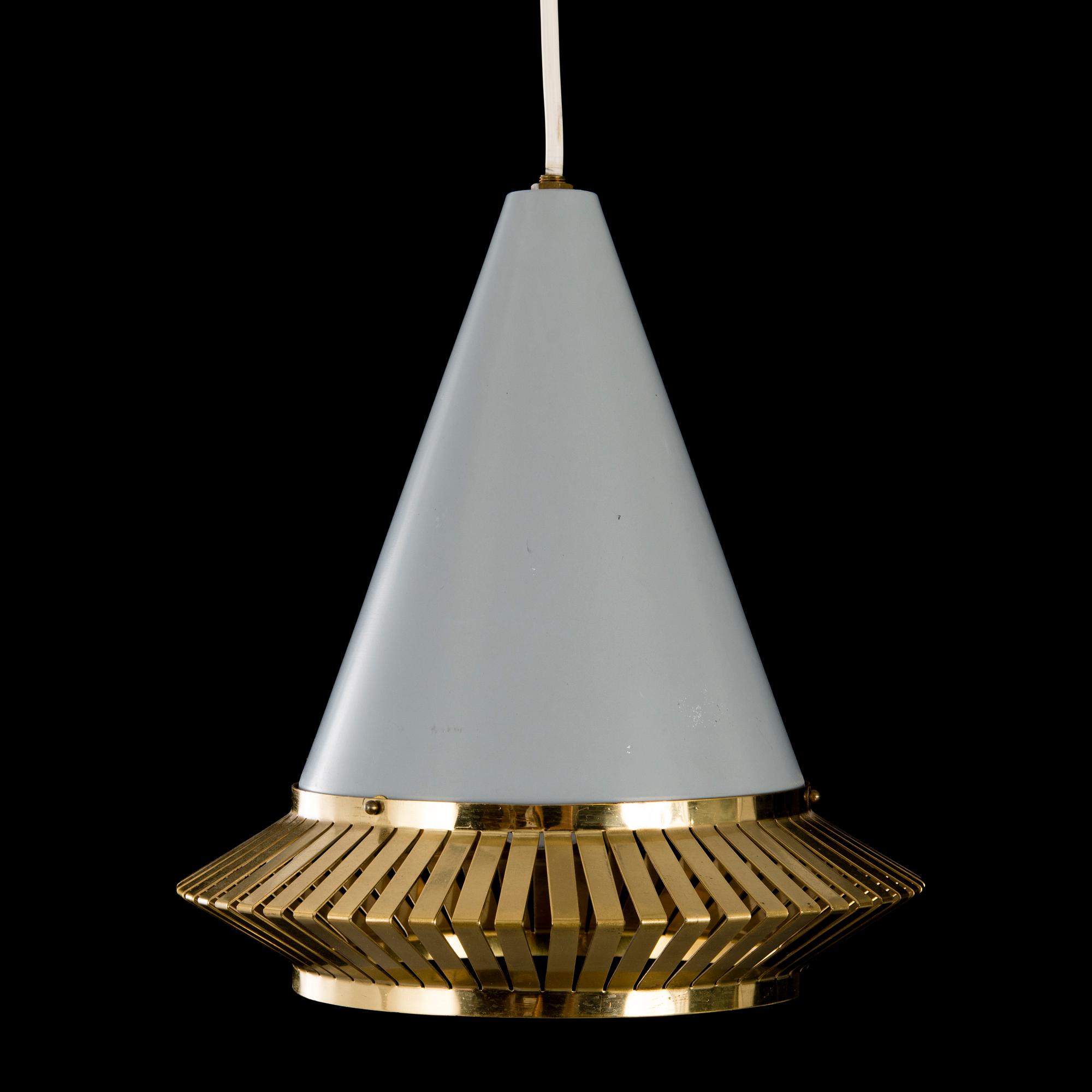 A mid-20th century pendant K 2-1 light for Idman, Finland.