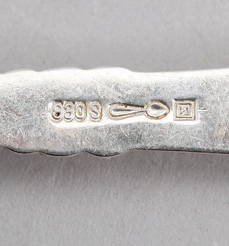 BESTICK, 36 delar, silver 830, "Katedral", Norge. Total vikt inklusive knivblad ca 1700 gram.