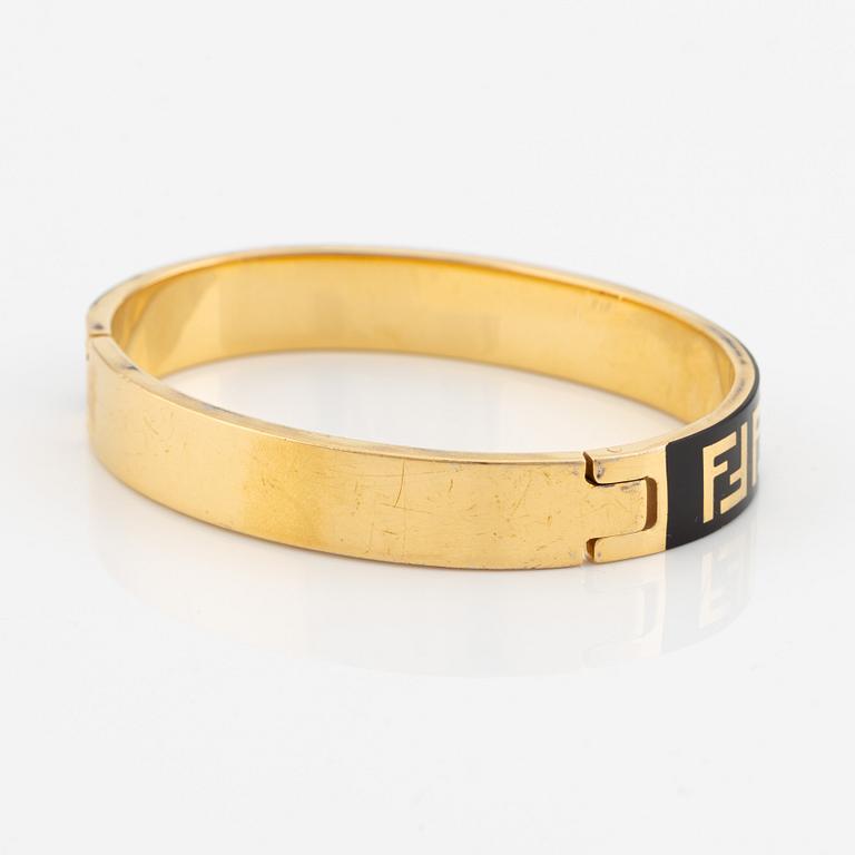 Bangle, Fendi, gold-coloured metal.