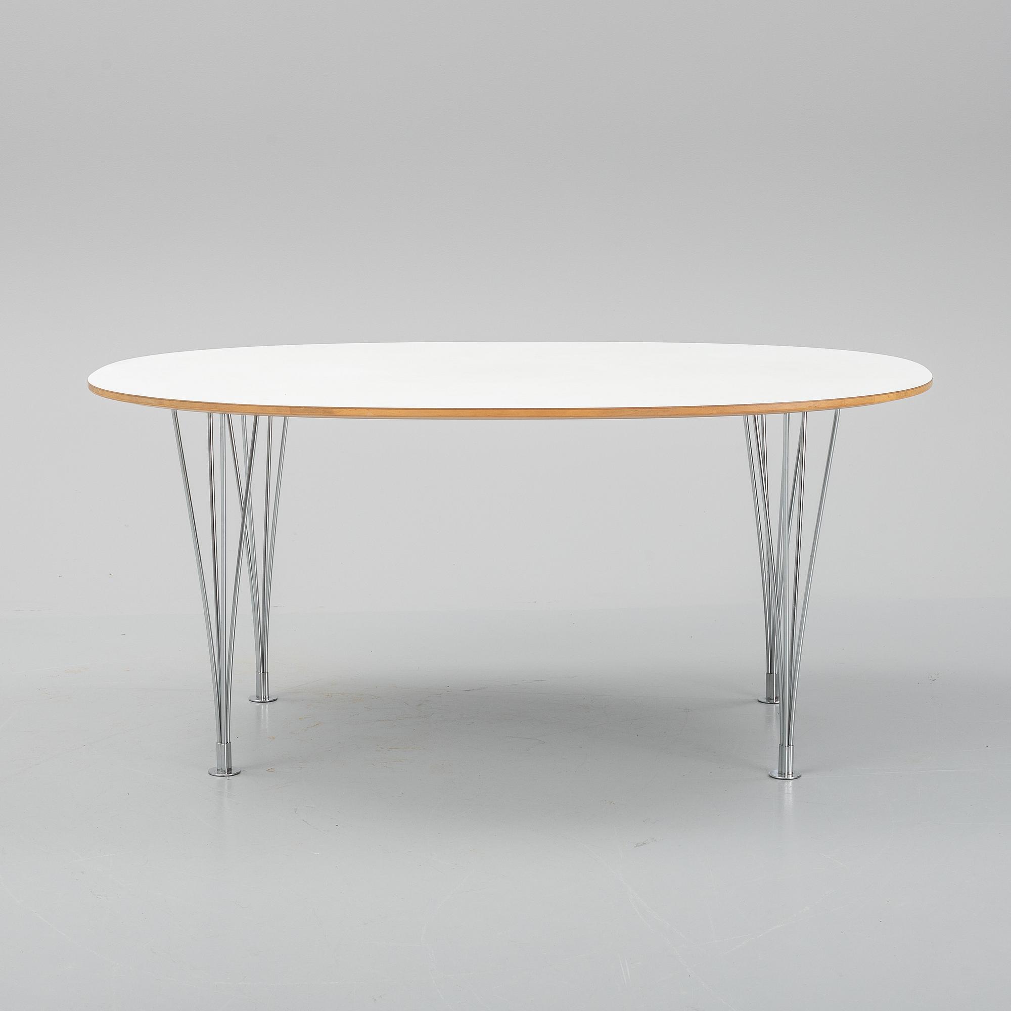 Bruno Mathsson & Piet Hein, a 'Superellips' dining table, Bruno Mathsson International, 2005.