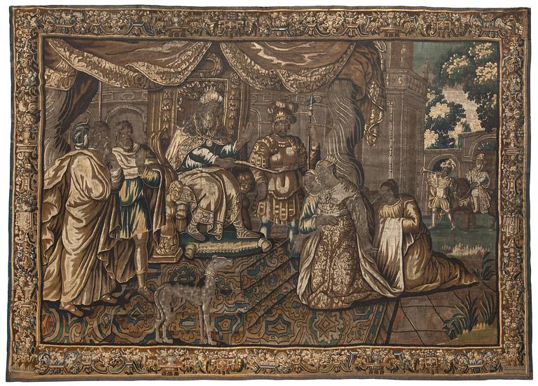 TAPESTRY, tapestry weave. 292 x 406 cm. Flanders 17th century.