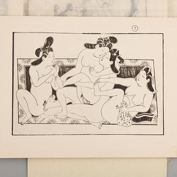 "Japanische Erotik - Sechsunddreissig Holzschnitte von Moronobu, Harunobo, Utamaro. R. Piper & Co. Verlag, München. 1907.