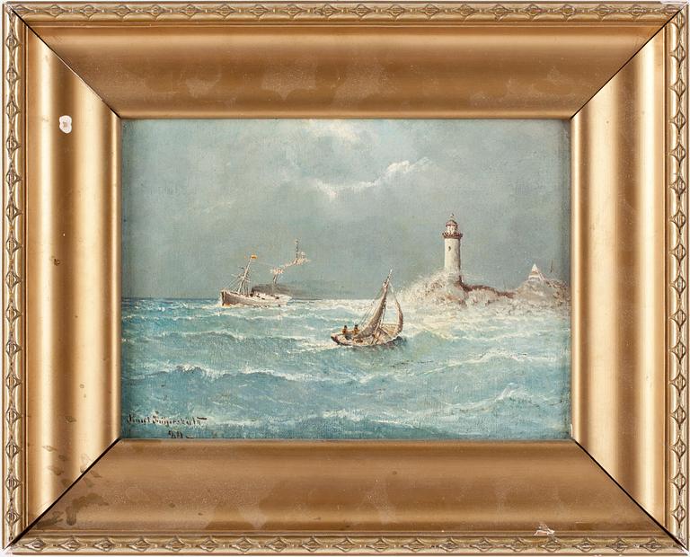 KNUT FÄGERSKÖLD, olja på duk, signerad och daterad -89.