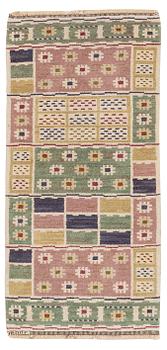 231. Märta Måås-Fjetterström, a 'Ängarna' carpet, knotted pile, c. 190 x 90 cm, signed AB MMF.