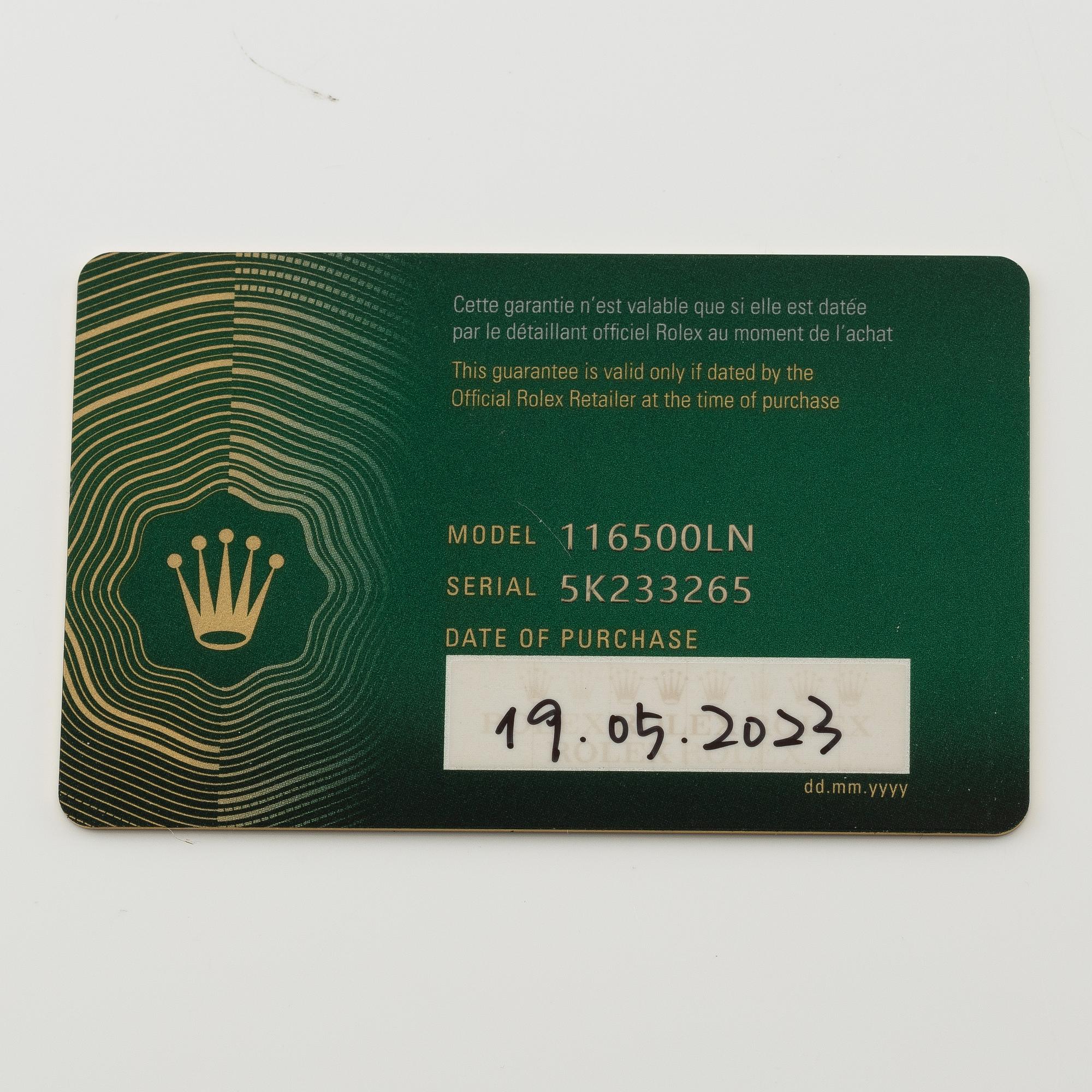 Rolex, Cosmograph, Daytona, kronograf, armbandsur, 40 mm.