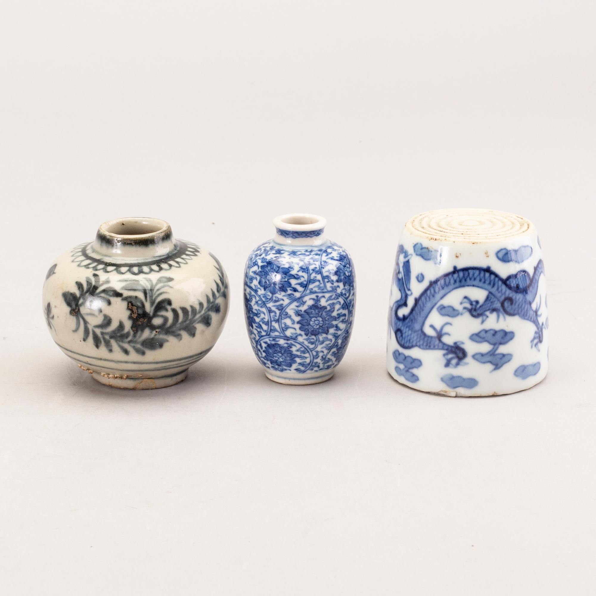 A group of Chinese and south east asian miniture vases and vessels, 19th Century.