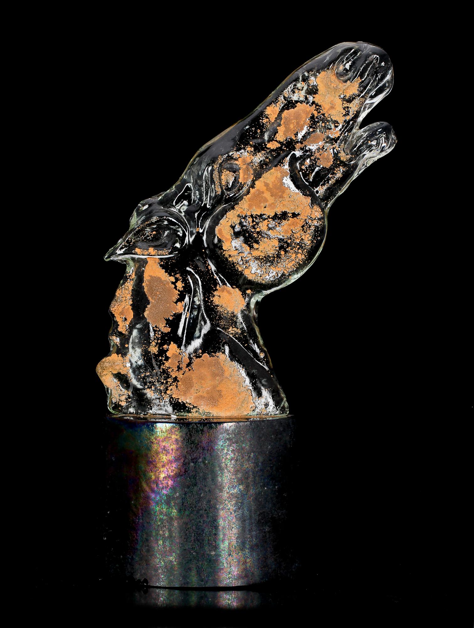 SKULPTUR, glas, Italien 1900-talets slut.