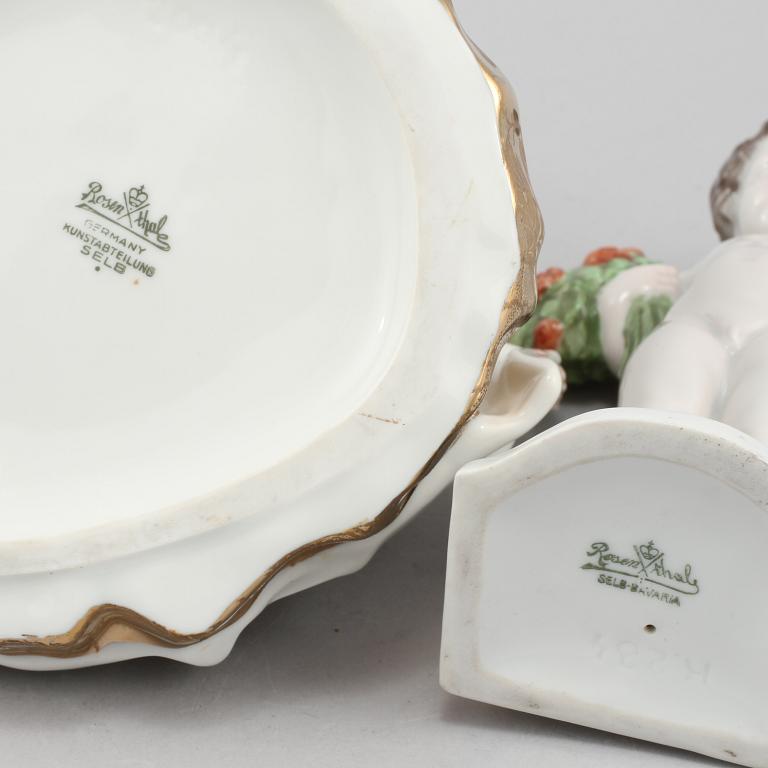 FIGURINER, 2 st, porslin, Rosenthal, 1900-tal.