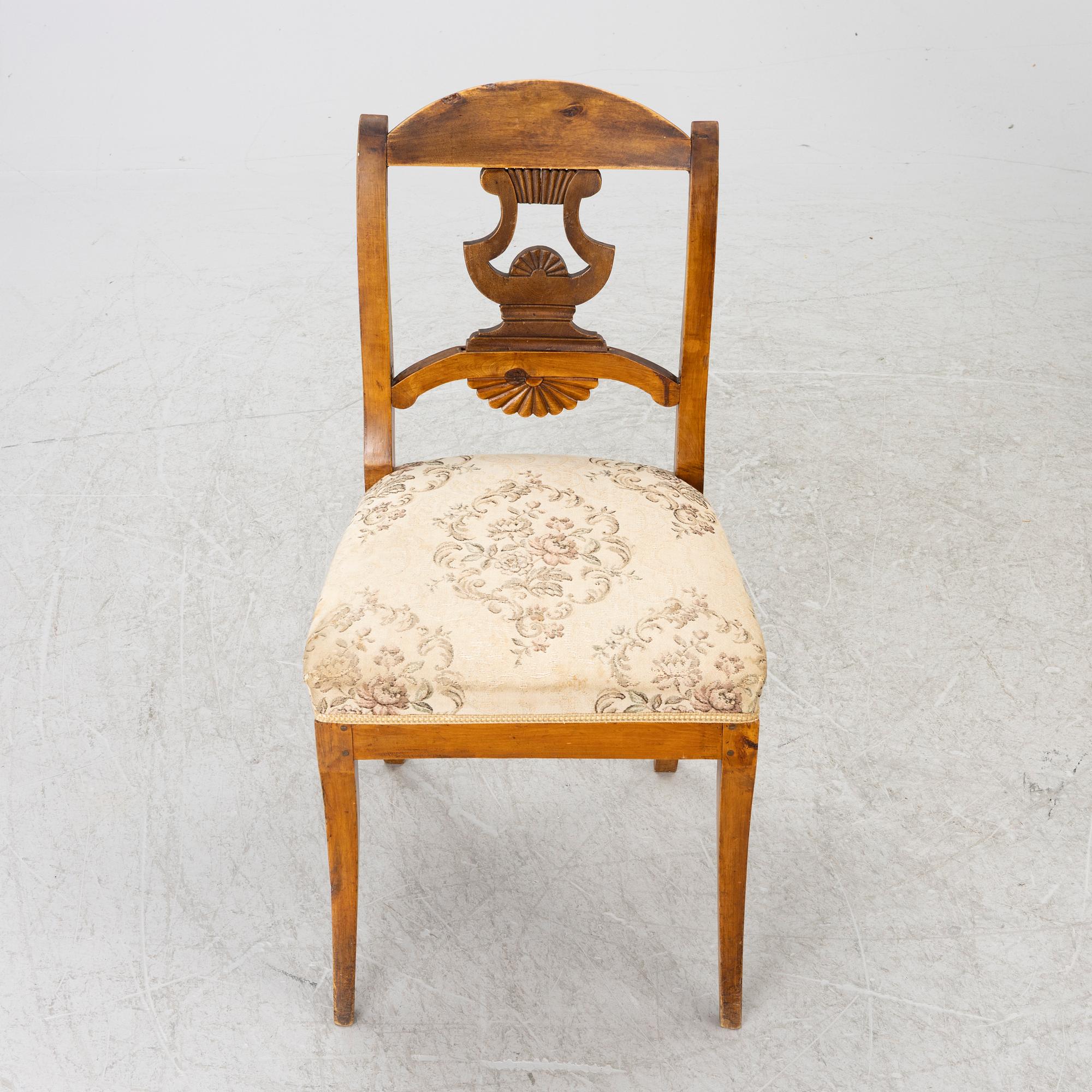 Stolar, 6 st, Karl Johan, 1800-talets mitt.