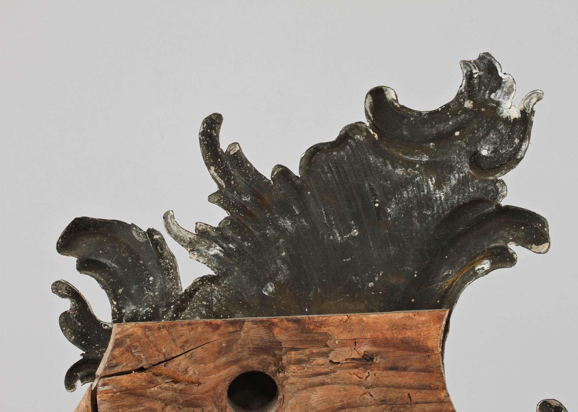 SPEGEL, försilvrad plåt, rokoko, 1700-tal.