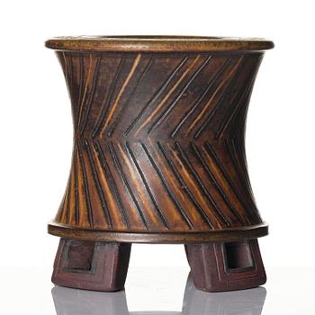 Wilhelm Kåge, a "Farsta" stoneware vase, Gustavsberg Studio, 1959.