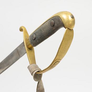 A Swedish police' sabre with scabbard, from around the year 1900.
