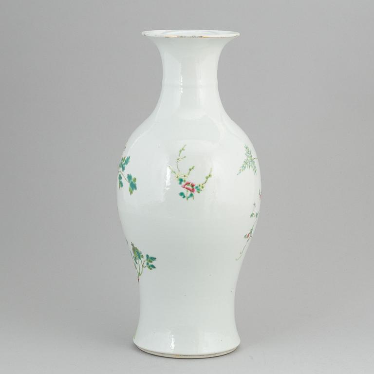 A Chinese famille rose vase, 20th century.