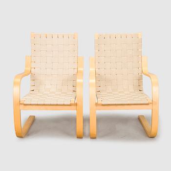 Alvar Aalto, nojatuolipari malli 406 Artek 1900-luvun loppu.