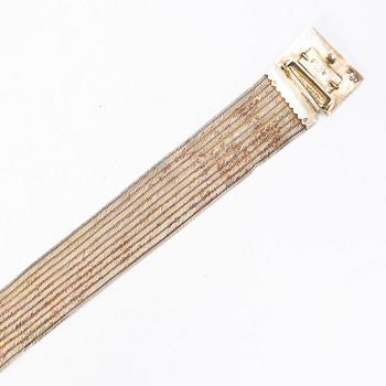 An Ottoman Empire silver belt, Turkey, circa 1880. Total weight approx. 418 g.