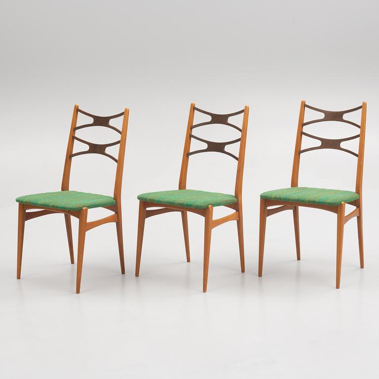 Oscar Edvin Eklund, three chairs , Oscar Edv Ekelund's  Factory, Virserum 1950s/60s.