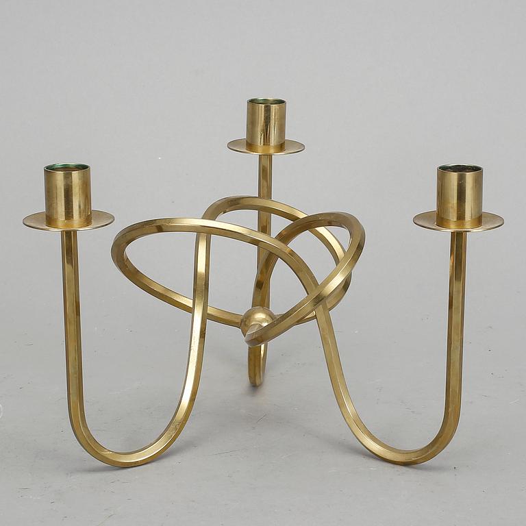 KANDELABER, mässing, "Vänskapsknuten", Josef Frank för Svenskt Tenn, formgiven 1938.