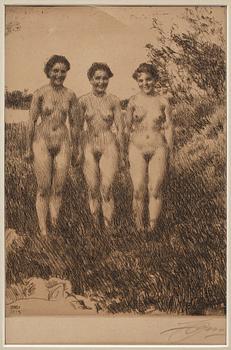 ANDERS ZORN, etsning, sign i blyerts samt dat 1913 i plåten.