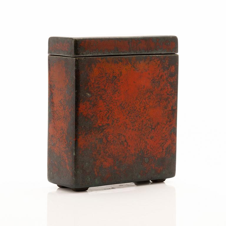 Hans Hedberg, Lidded jar, high-fired faience, Biot.