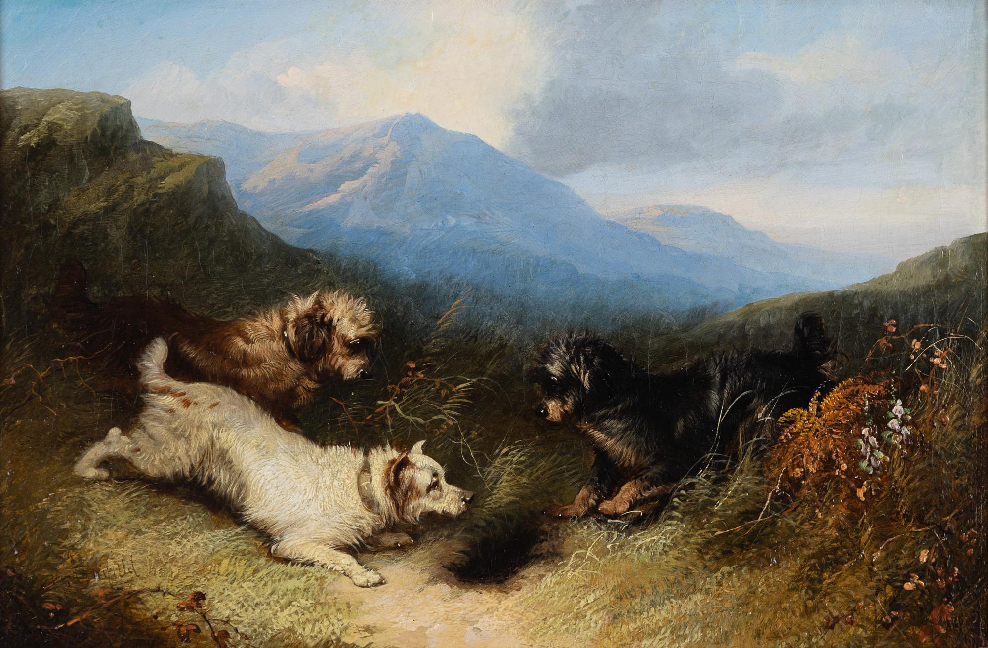 George Armfield, hans art, olja på duk, signerad.