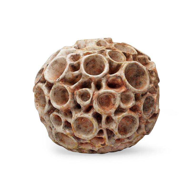 A Hans Hedberg faience sponge, Biot, France.