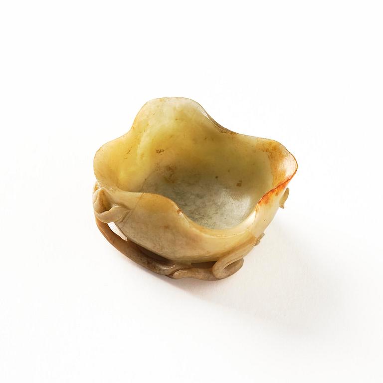 Penselbad och bältesspänne, nefrit.  Qingdynastin.