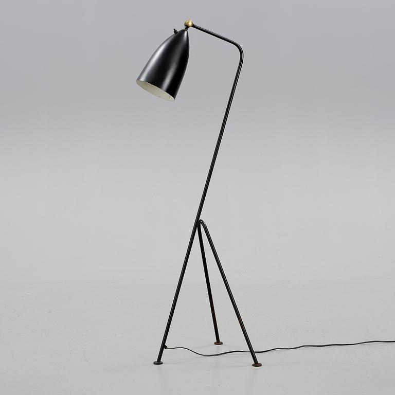 A Greta Magnusson Grossman 'G-33' (Grasshopper) black lacquered floor lamp, Bergboms, Malmö, 1950's.