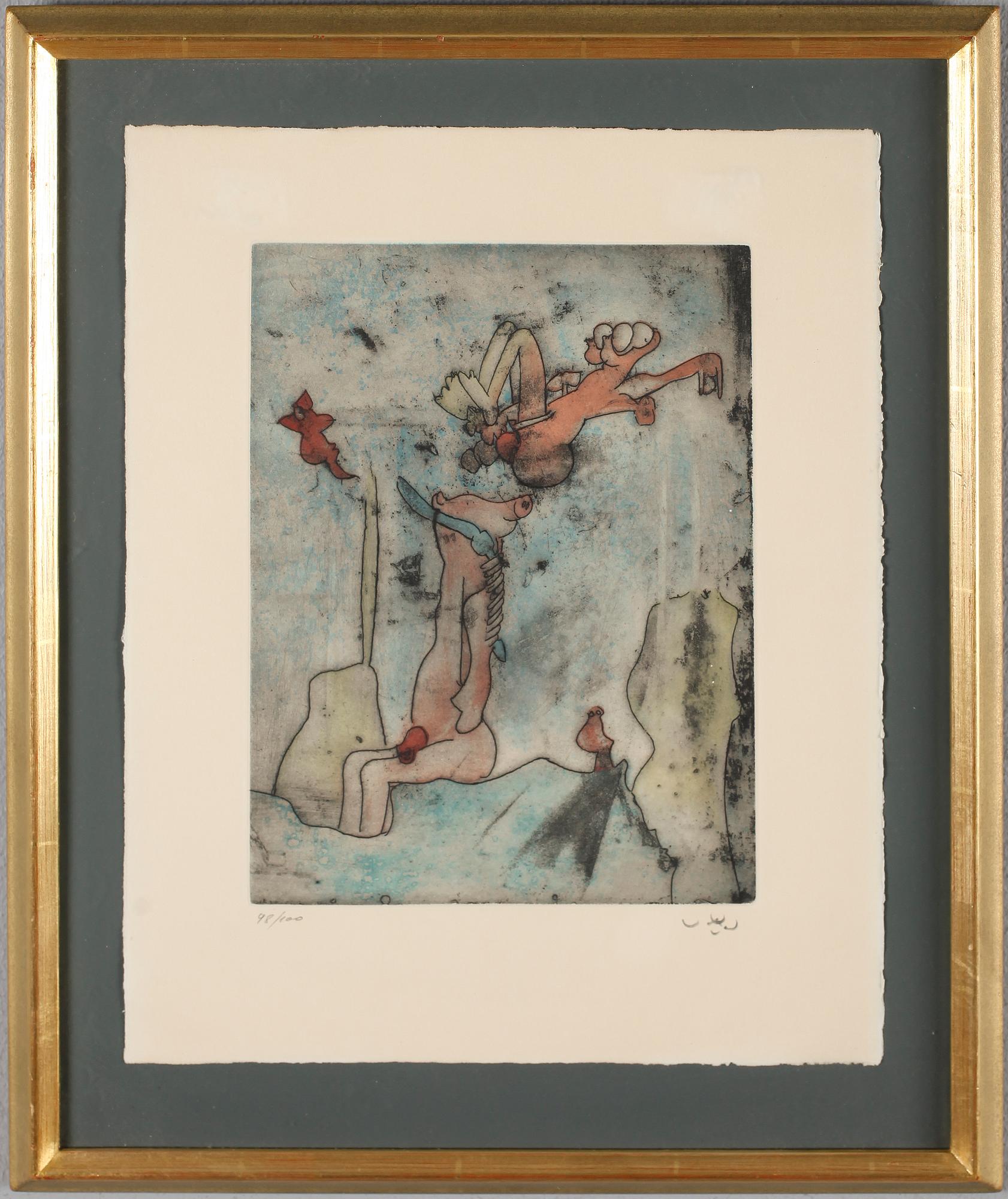 ROBERTO MATTA, färgetsning, signerad och numrerad 98/100.