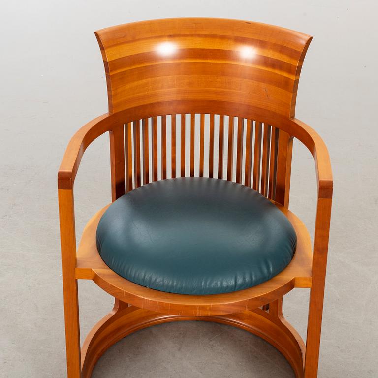 FRANK LLOYD WRIGHT, ARMCHAIR,  model no 606 "Barrel Chair", Cassina 1980-tal.