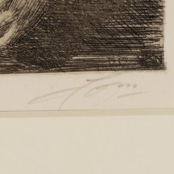 ANDERS ZORN, etching, 1919, signed in pencil.