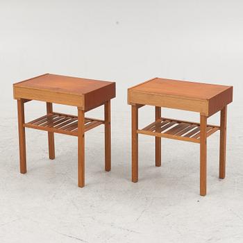 A pair of bedside tables, 1950's/60's.