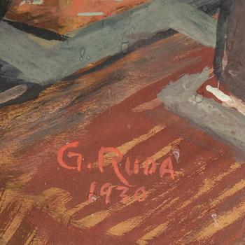 GUNNAR RUDA, watercolour, signed and dated 1930.